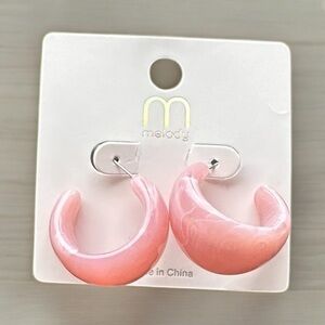 5/$25 Melody Pink Hoop Earrings